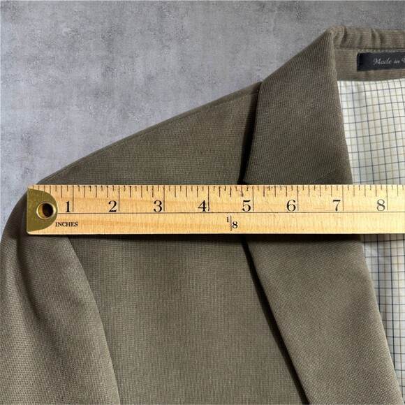 RALPH LAUREN Classic fit Mens Blazer 42L Sport Coat 2-Button Jacket Olive Velvet - Picture 6 of 13